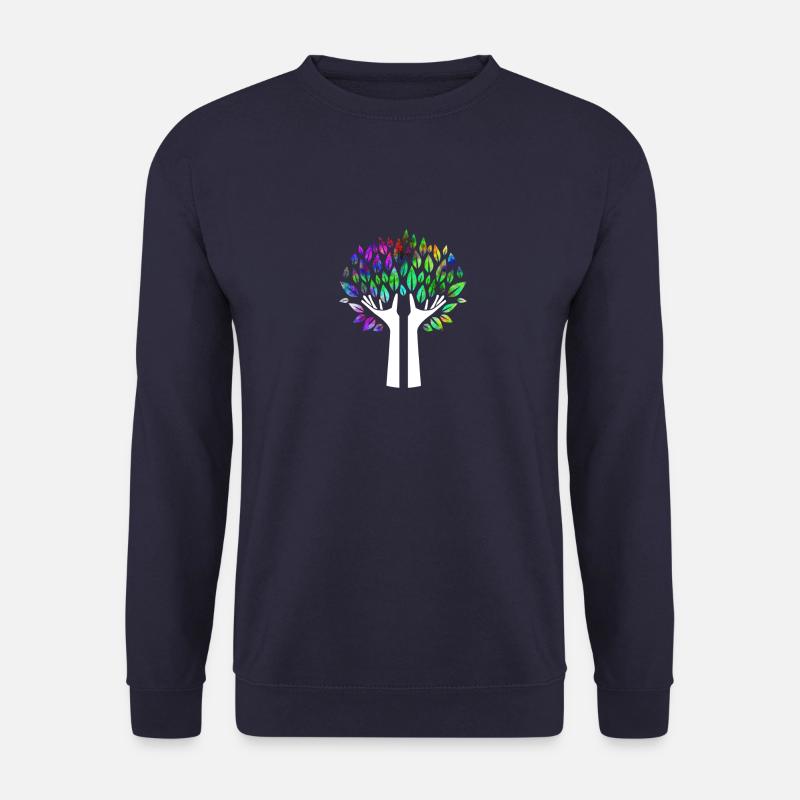 Hände Baum psychedelisch - Unisex Pullover - Navy