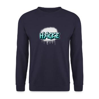Hacke dicht Partner Produkt saufen Säufer Alkohol - Unisex Pullover - Navy - Vorne - Alina (178cm) & Michal (187cm)