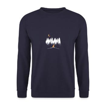 Capricorn Moon Mountains Capricorn Gift - Unisex Sweatshirt - navy - Front - Alina (178cm) & Michal (187cm)