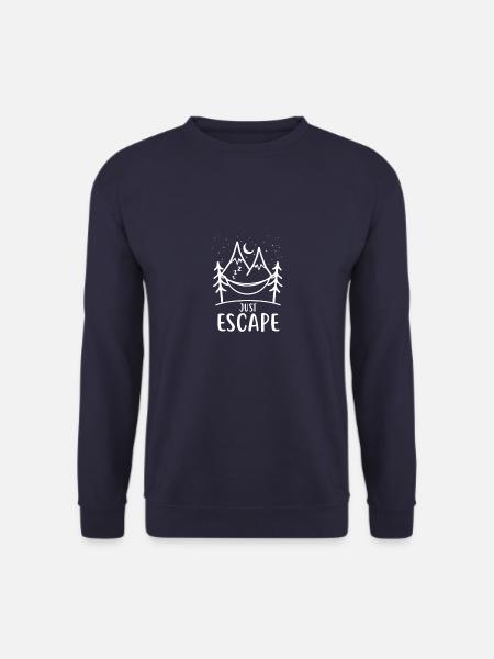 Just Escape Hängematte Berge Geschenk - Unisex Pullover - Navy