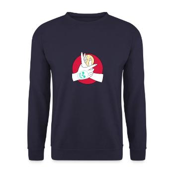 Wristlocker - Serrure de poignet BJJ - Sweat-shirt Unisexe - marine - Devant - Alina (178cm) & Michal (187cm)
