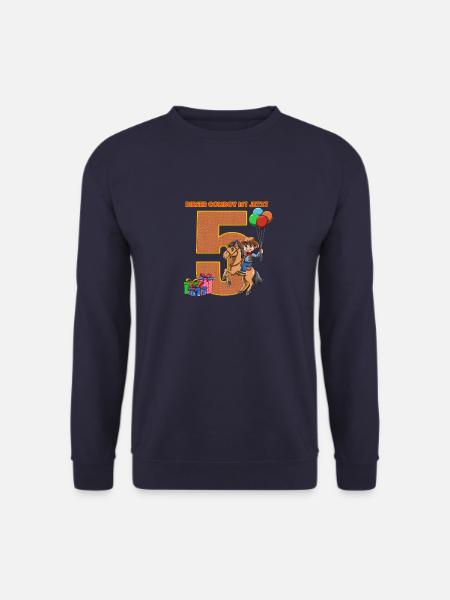 Cowboy Geburtstag - 5 Jahre Geburtstagsfeier - Unisex Pullover - Navy