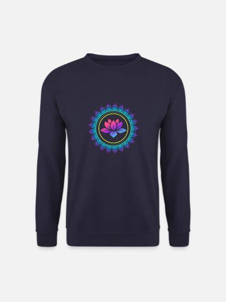 Lotusblume Yoga Pilates Entspannung Spirituell - Unisex Pullover - Navy