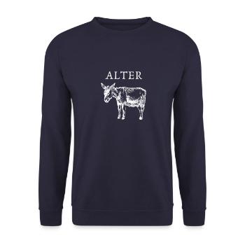 ALTER ESEL - Unisex Pullover - Navy - Vorne - Alina (178cm) & Michal (187cm)