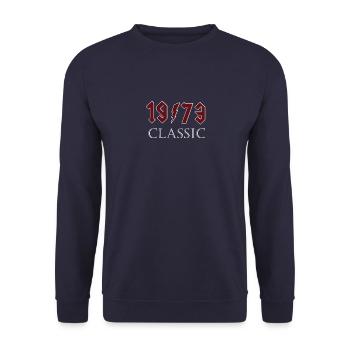 Top 1973 Geburtstag Rock Classic Geschenk Design - Unisex Pullover - Navy - Vorne - Alina (178cm) & Michal (187cm)