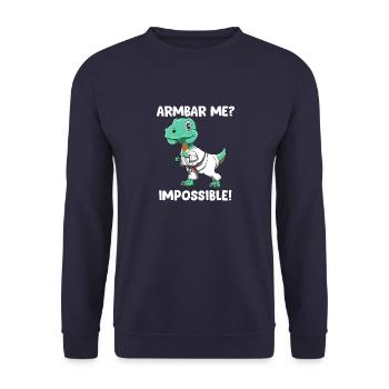 Armbar Me Impossible - Drôle BJJ TRex - Sweat-shirt Unisexe - marine - Devant - Alina (178cm) & Michal (187cm)