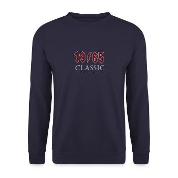 Top 1965 Birthday Rock Classic Gift Design - Unisex Sweatshirt - navy - Front - Alina (178cm) & Michal (187cm)