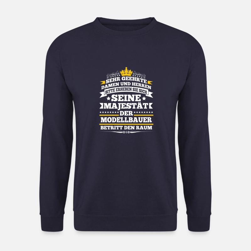 Der Modellbauer Betritt Den Raum Modellbau - Unisex Pullover - Navy