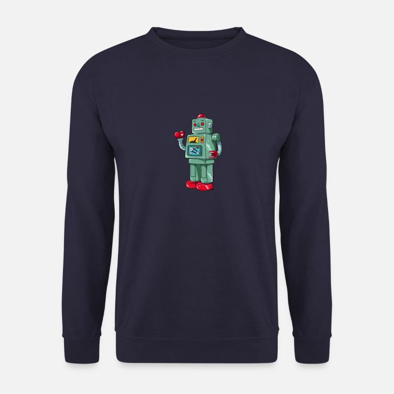 Retro robot - robot machine - Unisex Sweatshirt - navy