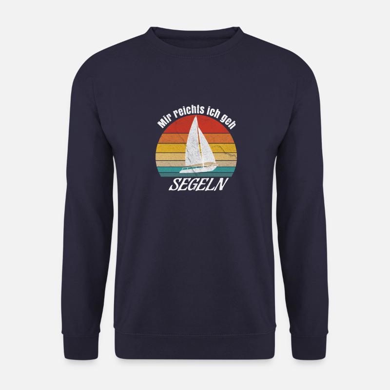 mir reichts ich geh segeln segelboot design - Unisex Pullover - Navy