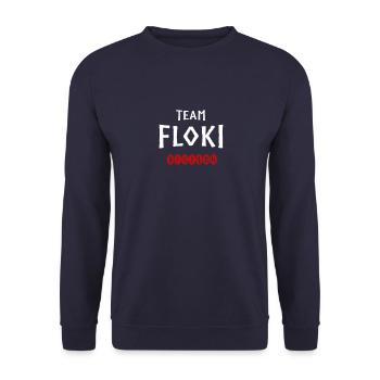 Team Floki Viking Quote Cool Warrior Norse Warrior - Unisex Sweatshirt - navy - Front - Alina (178cm) & Michal (187cm)