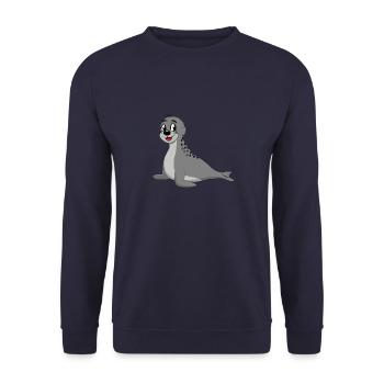Sceau de moineau pour les amoureux du bas allemand - Sweat-shirt Unisexe - marine - Devant - Alina (178cm) & Michal (187cm)