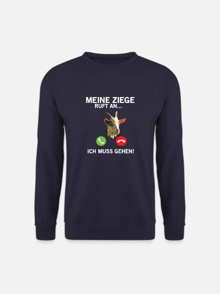 Ziege ruft an geschenk für Bauer - Unisex Pullover - Navy
