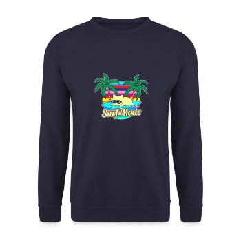 Surf summer cat - Unisex Sweatshirt - navy - Front - Alina (178cm) & Michal (187cm)