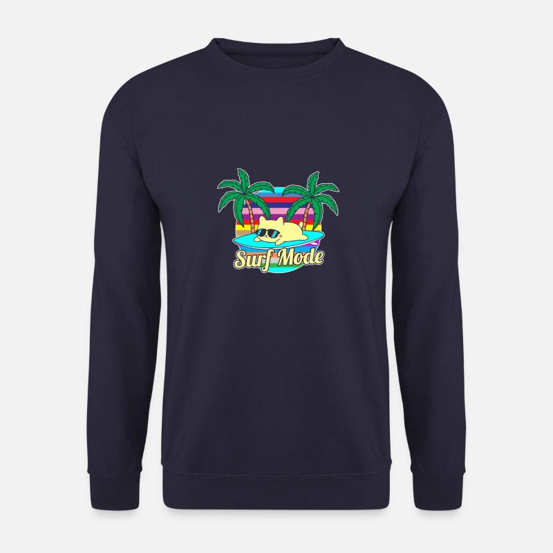 Surf summer cat - Unisex Sweatshirt - navy