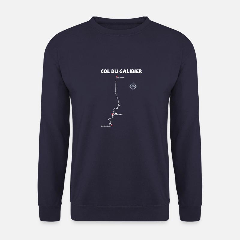 Col du Galibier 2642 m Serpentine in Frankreich - Unisex Pullover - Navy
