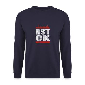 RSTCK Rostock - Unisex Pullover - Navy - Vorne - Alina (178cm) & Michal (187cm)