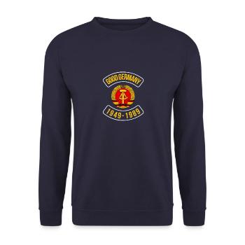 DDR Good Allemagne - Sweat-shirt Unisexe - marine - Devant - Alina (178cm) & Michal (187cm)