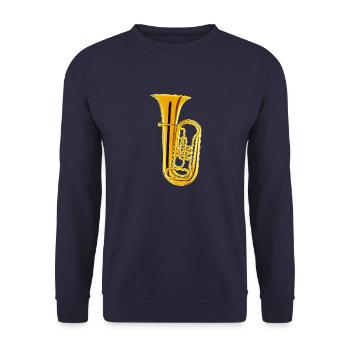 Instrument de musique TUBA - Sweat-shirt Unisexe - marine - Devant - Alina (178cm) & Michal (187cm)