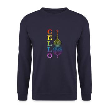 Cellist violoncello player cello - Unisex Sweatshirt - navy - Front - Alina (178cm) & Michal (187cm)