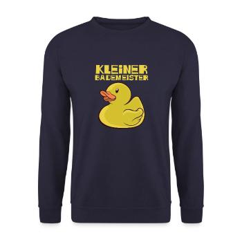 Bademeister Freibad See Pool Schwimmer Kleiner - Unisex Pullover - Navy - Vorne - Alina (178cm) & Michal (187cm)