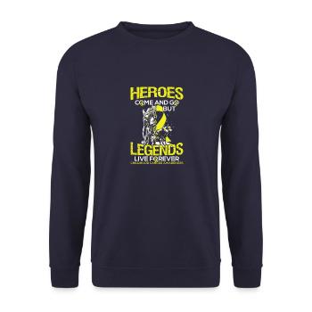 Cancer Defeats Gift for Children Of Survivors - Unisex Sweatshirt - navy - Front - Alina (178cm) & Michal (187cm)