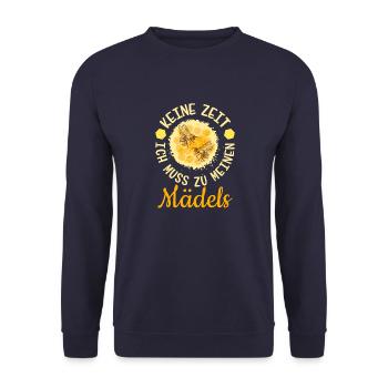 Keine Zeit ich muss zu meinen Mädels Imker Völker - Unisex Pullover - Navy - Vorne - Alina (178cm) & Michal (187cm)
