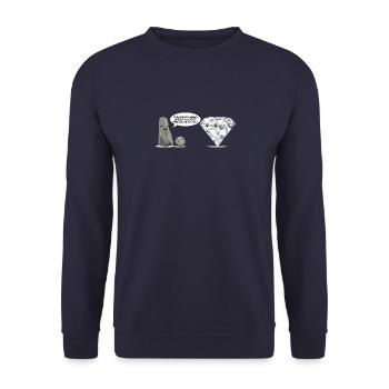 Geologist Gift Geology Diamond Stone Opal Fan - Unisex Sweatshirt - navy - Front - Alina (178cm) & Michal (187cm)