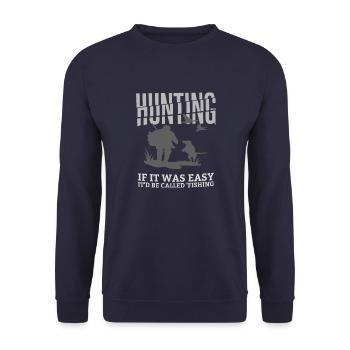 Hunting schützenverein hunting dog forester nature - Unisex Sweatshirt - navy - Front - Alina (178cm) & Michal (187cm)
