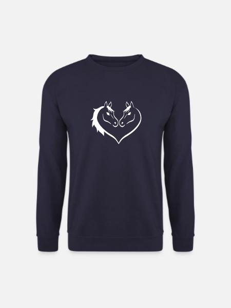 Zum Reiten Geboren Pferde Mädchen Reiterin Pferd - Unisex Pullover - Navy