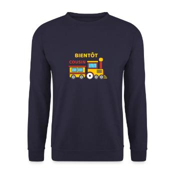Bientôt Cousin Loco - Unisex Pullover - Navy - Vorne - Alina (178cm) & Michal (187cm)