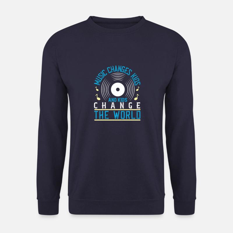 Musik verändert Kinder und Kinder verändern die Welt - Unisex Pullover - Navy