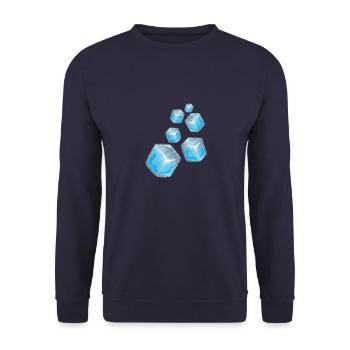 ice blocks - Unisex Sweatshirt - navy - Front - Alina (178cm) & Michal (187cm)