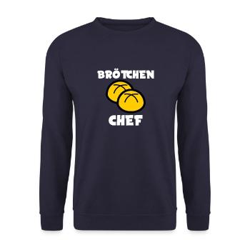 Brötchen Chef Dealer Bäcker Bäckerei Mehl - Unisex Pullover - Navy - Vorne - Alina (178cm) & Michal (187cm)