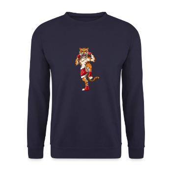 Muay Thai Tiger - Thai boxing, kickboxing - Unisex Sweatshirt - navy - Front - Alina (178cm) & Michal (187cm)