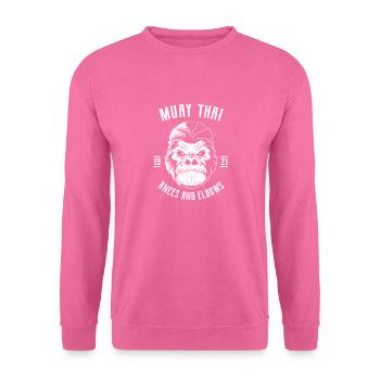 Muay Thai Gorilla - Thai Boxing and Kickboxing - Unisex Pullover - Pink - Vorne