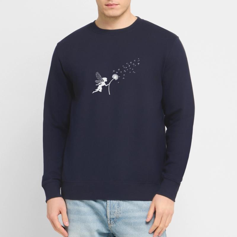 Conception de papillon Conception de pissenlit avec énonciation Sweat-shirt Unisexe