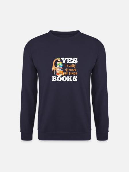 Buchliebhaber Buch Fanbuch Fanbuch Junkie Giraffen - Unisex Pullover - Navy