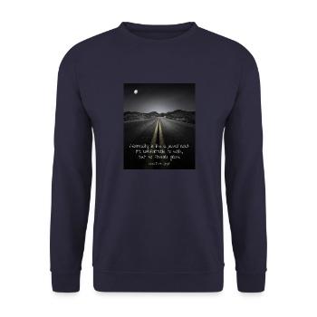Vincent Van Gogh - Normalität ist wie eine asphaltierte Straße - Unisex Pullover - Navy - Vorne - Alina (178cm) & Michal (187cm)