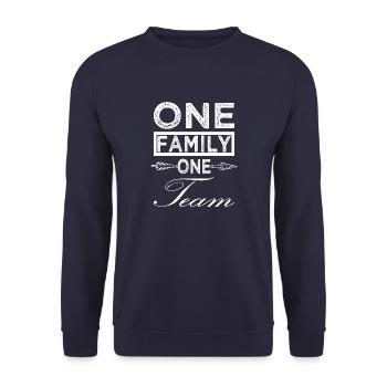 family quotes friends humor faith baby - Unisex Sweatshirt - navy - Front - Alina (178cm) & Michal (187cm)