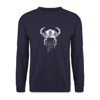 Vikings avec runes I Mythologie nordique I Viking - Sweat-shirt Unisexe - marine - Devant - Alina (178cm) & Michal (187cm)
