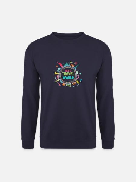 Voyagez dans le monde I Bucket List I Vacation & Travel - Sweat-shirt Unisexe - marine