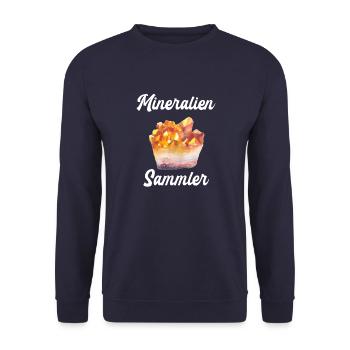 Mineralien Steine Geologie Sammler Mineral Geologe - Unisex Pullover - Navy - Vorne - Alina (178cm) & Michal (187cm)