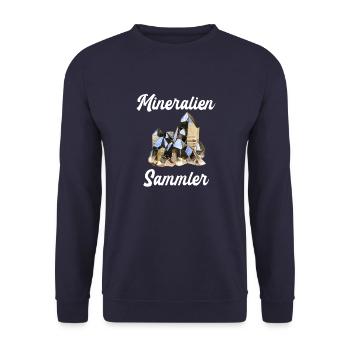 Mineralien Steine Geologie Sammler Mineral Geologe - Unisex Pullover - Navy - Vorne - Alina (178cm) & Michal (187cm)
