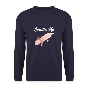 Aquarium Axolotl Lurch Amphibian Water Cuddle me - Sweat-shirt Unisexe - marine - Devant - Alina (178cm) & Michal (187cm)