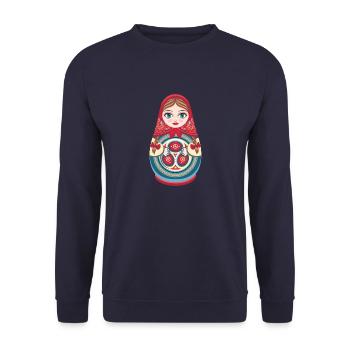 Russie poupée russe russe russe poupées russes - Sweat-shirt Unisexe - marine - Devant - Alina (178cm) & Michal (187cm)