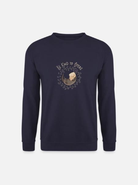 Sea Otter Lover - Be Kind To Otters - Unisex Pullover - Navy