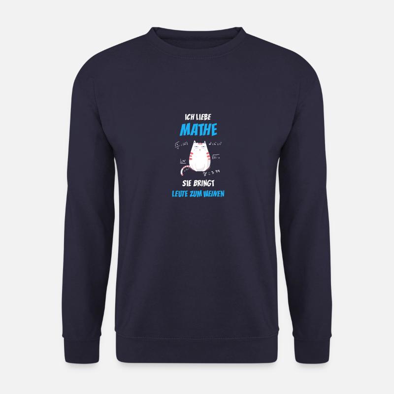 Mathe Katze Mathematik Kater Geschenkidee - Unisex Pullover - Navy