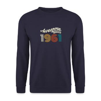 Vintage 1961 anniversaire cadeau vintage rétro - Sweat-shirt Unisexe - marine - Devant - Alina (178cm) & Michal (187cm)