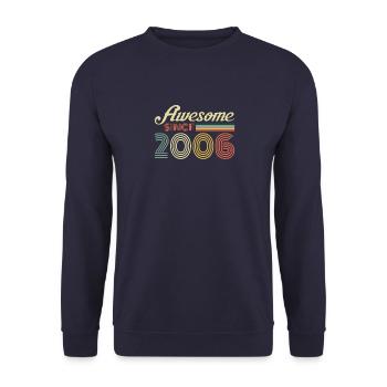 Génial depuis 2006 cadeau vintage rétro - Sweat-shirt Unisexe - marine - Devant - Alina (178cm) & Michal (187cm)